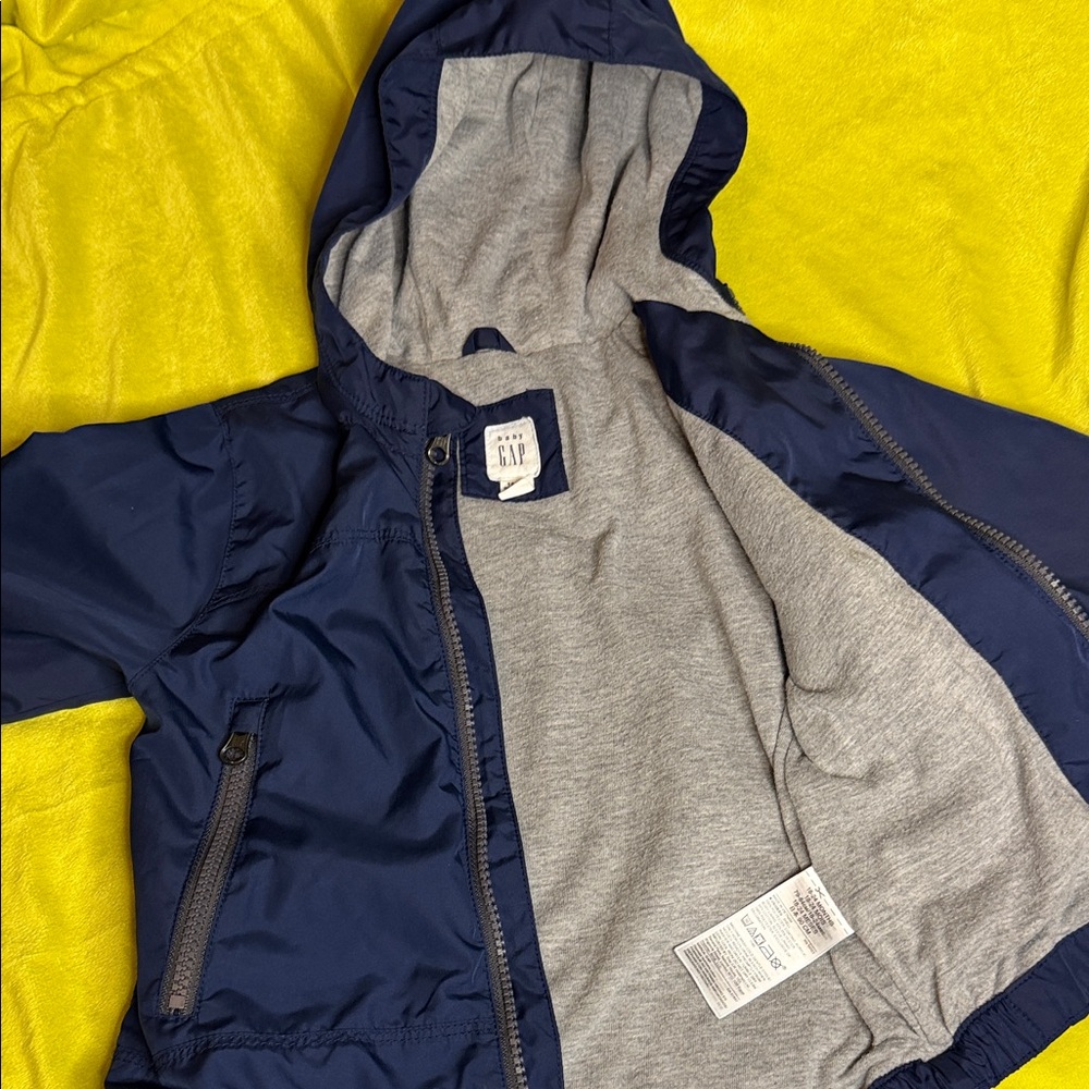 GAP Toddler Navy Jacket with Light Gray Lining